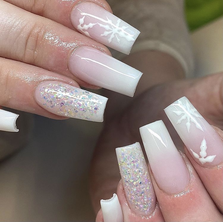 Ombre White Nails for the Prettiest Manicure Ever! - Ice Cream whispers  Clara