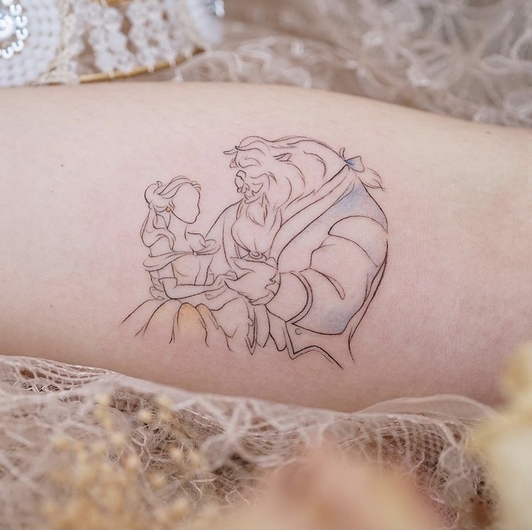 Beauty and the Beast Disney tattoo ideas