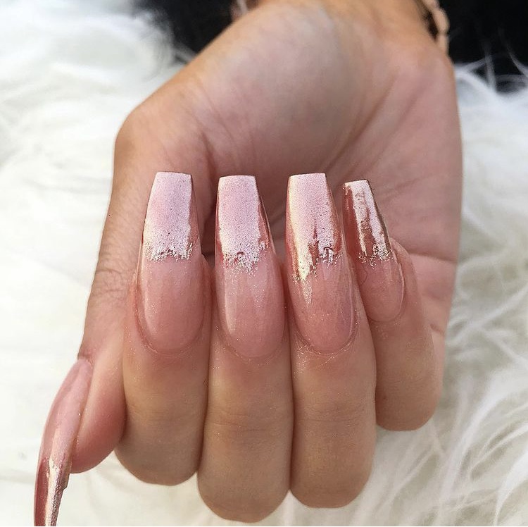 rose gold nails ideas